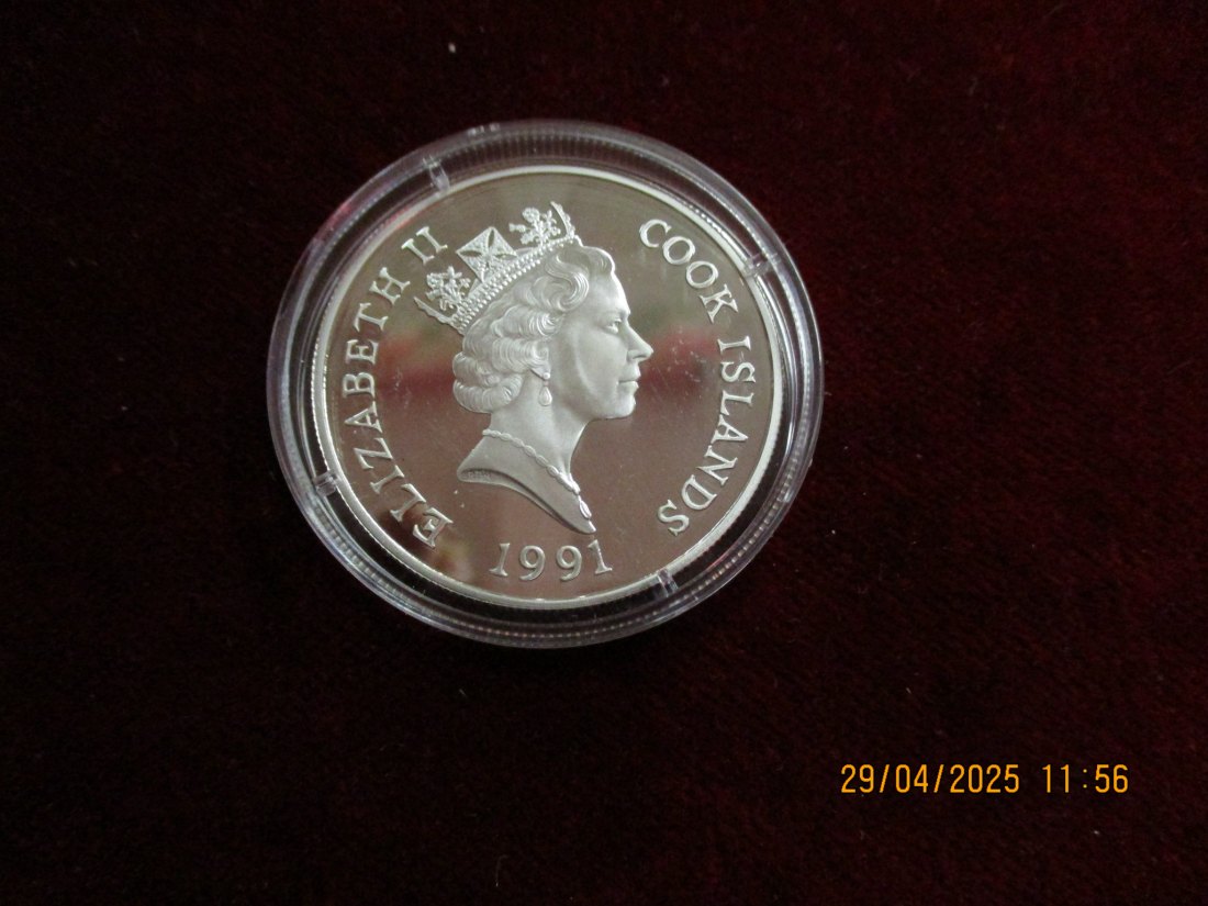  Münze 50 Dollars Cook Islands 1991 Wildlife ca. 18,5g fein /1101211   