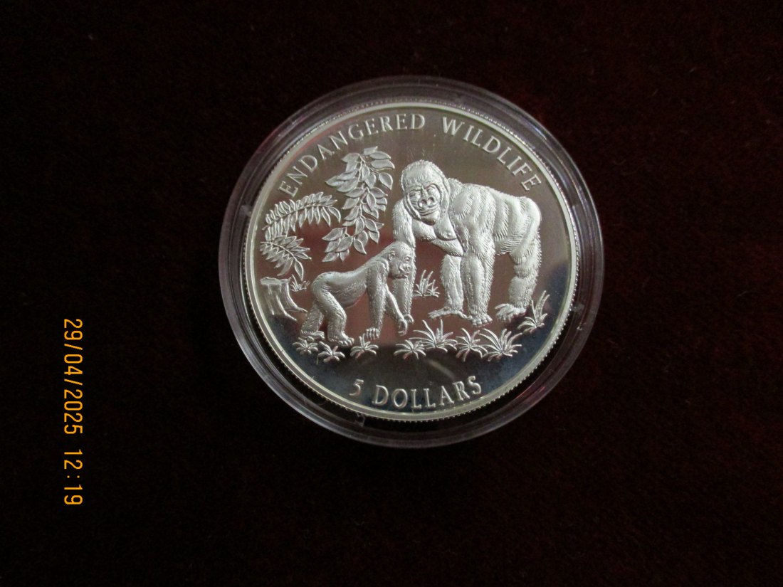  Münze 5 Dollars Cook Islands 1996 Wildlife ca. 28,03g fein /1101211   