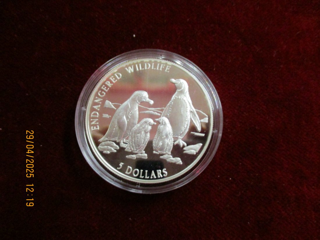  Münze 5 Dollars Cook Islands 1996 Wildlife ca. 28,03g fein /1101211   