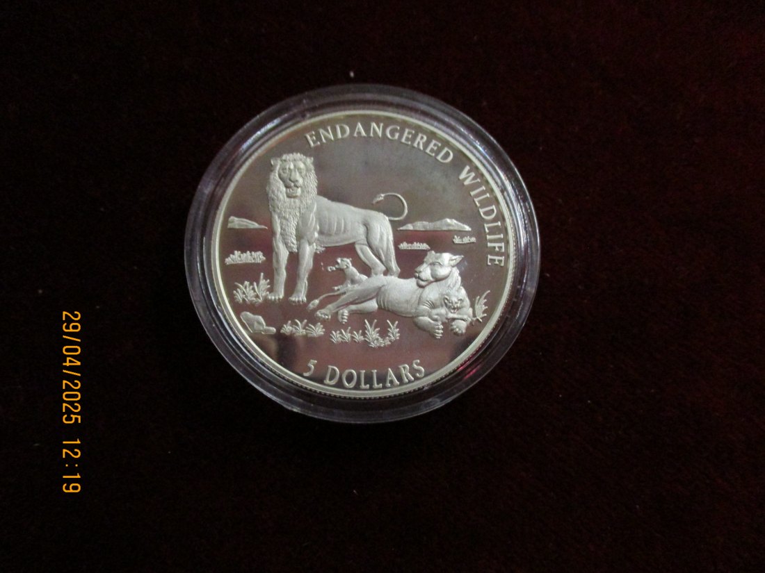  Münze 5 Dollars Cook Islands 1996 Wildlife ca. 28,03g fein /1101211   
