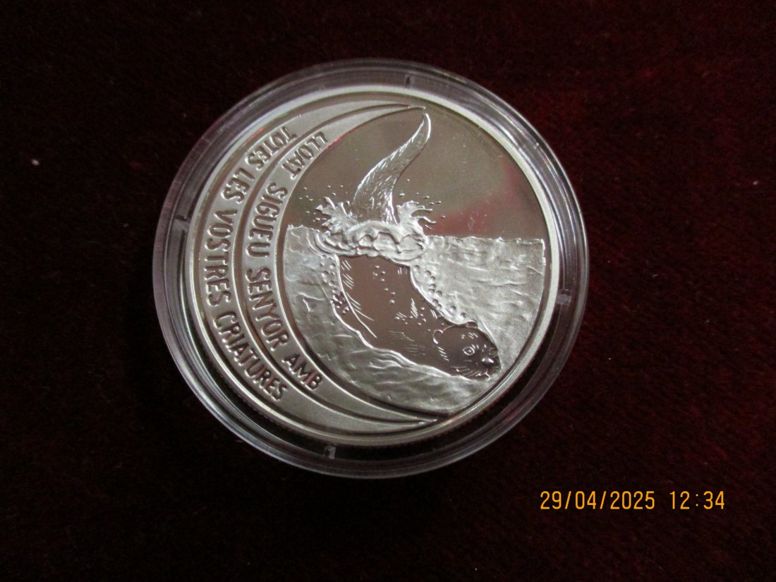  Münze Andorra 10 Diners 1996  Tiermotiv ca. 28,03g fein /1101211   