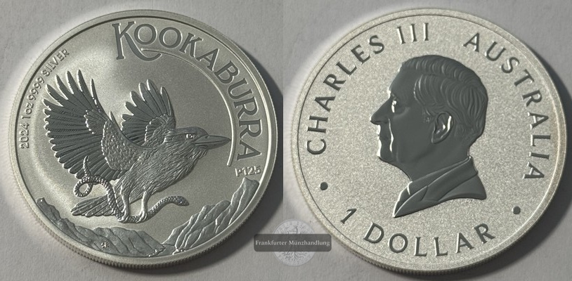  Australien,  10 Dollar 2024 Kookaburra  FM-Frankfurt   Feinsilber: 311g   