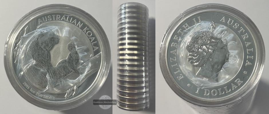  Australien 20x 1 Dollar 2011 Koala - KM#1689 FM-Frankfurt  Feinsilber: 622g   