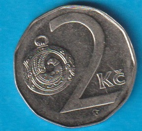  Tschechien 2 Koruny St,N galvanisiert 1996 Schön Nr.176  (D8/177 )   