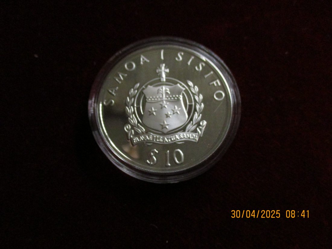  Münze 10 Dollars Samoa 1992 Tiermotiv ca. 29g fein /1101211   