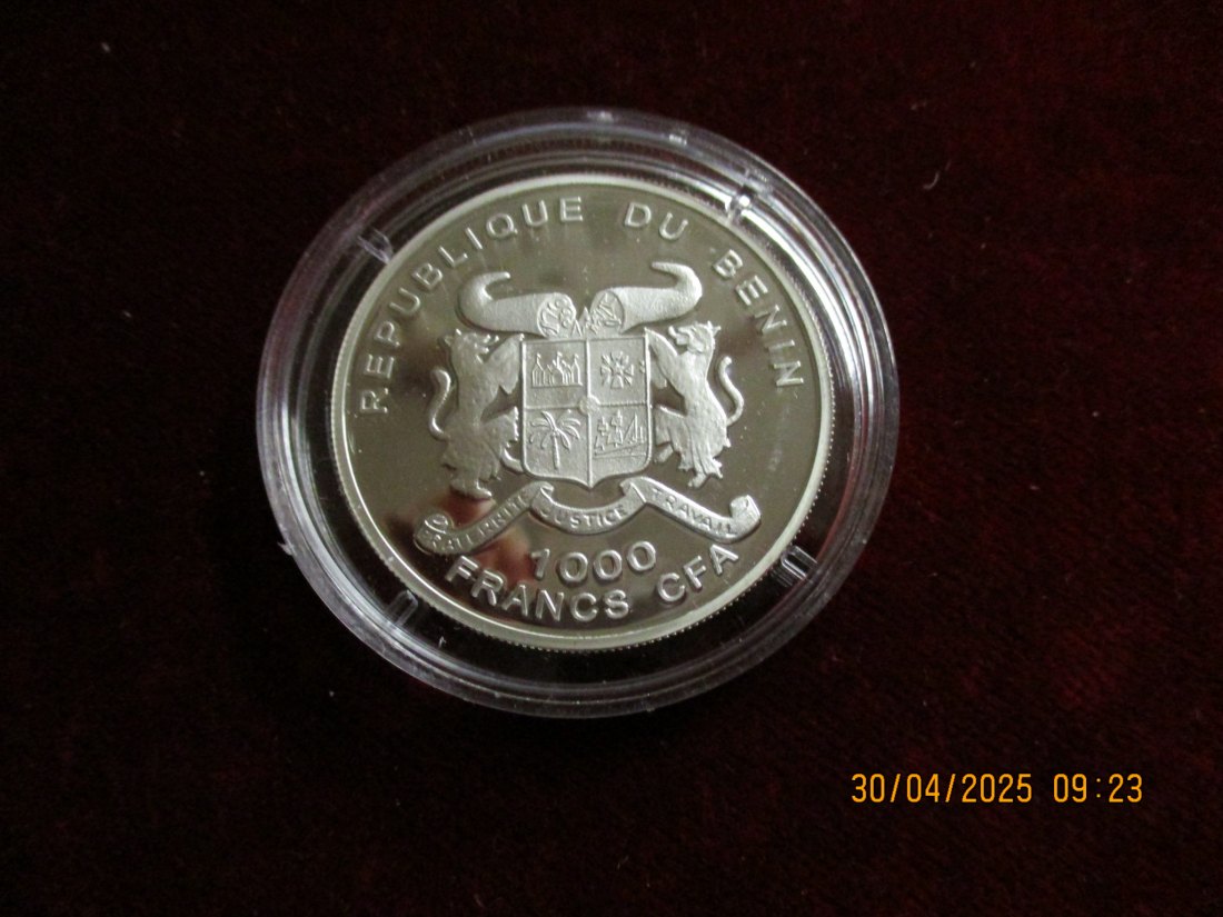  Münze 1000 Francs Benin 2003 Wildlife ca. 18,5g fein /1101211 - 1   