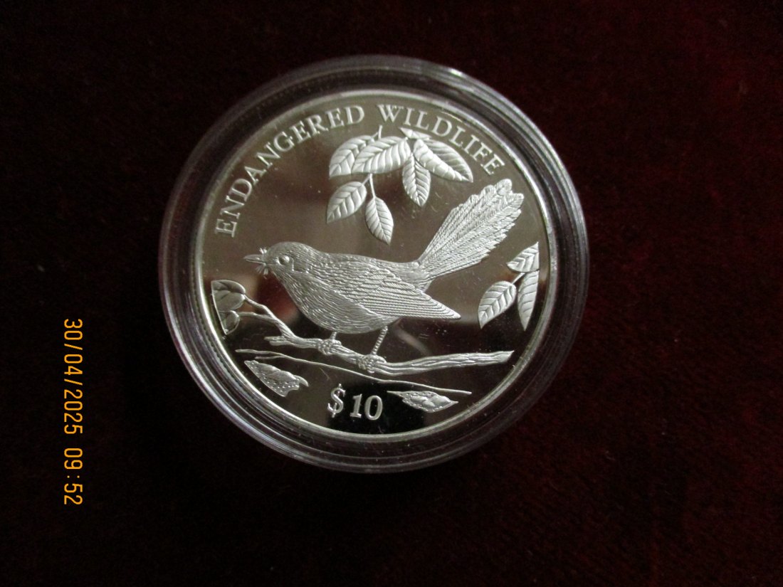  Münze 10 Dollars Fiji 1995 Wildlife ca. 29g fein /1101211 - 1   
