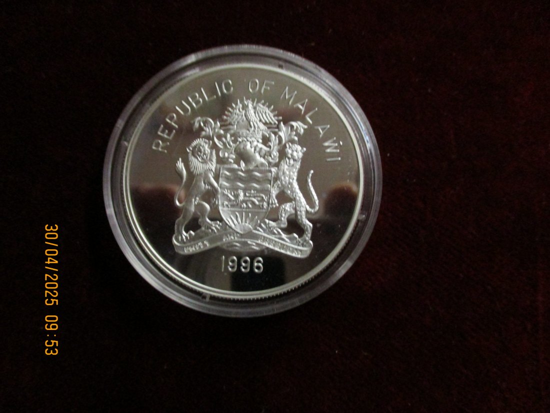  Münze 20 Kwacha Maliawi 1996 Wildlife ca. 29g fein /1101211 - 1   