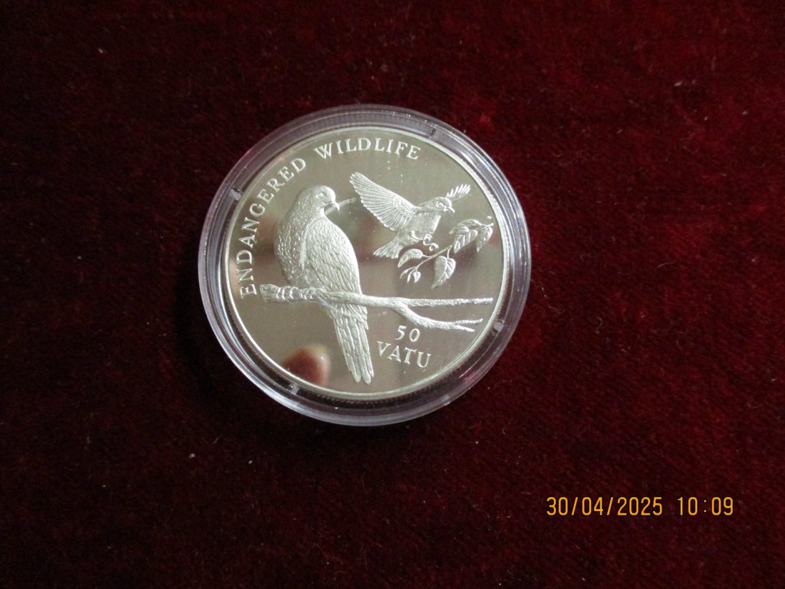  Münze: 50 Vatu Vanuatu Blong 1992 Wildlife ca. 29g fein /1101211 - 1   