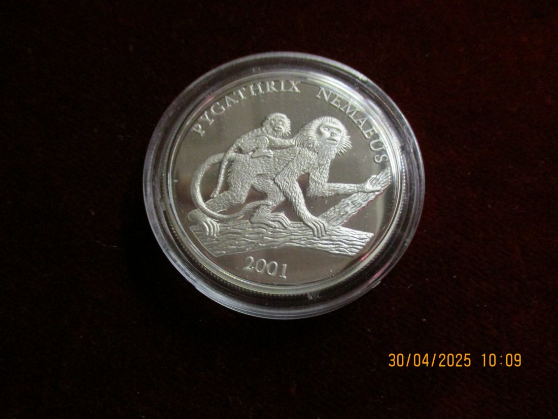  Münze: 1000 Kip Lao 2001 Tiermotiv ca. 29g fein /1101211 - 1   