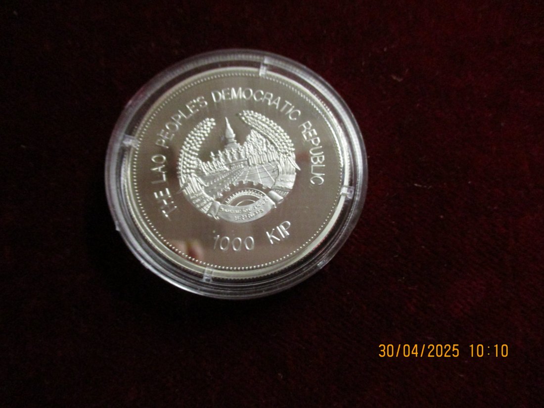  Münze: 1000 Kip Lao 2001 Tiermotiv ca. 29g fein /1101211 - 1   