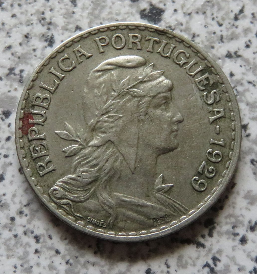  Portugal 1 Escudo 1929, besser   