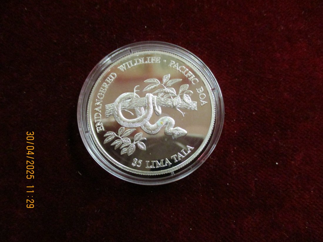  Münze: 5 Lima Tala Tokelau 2003 Wildlife ca. 26,27g fein /1101211 - 2   