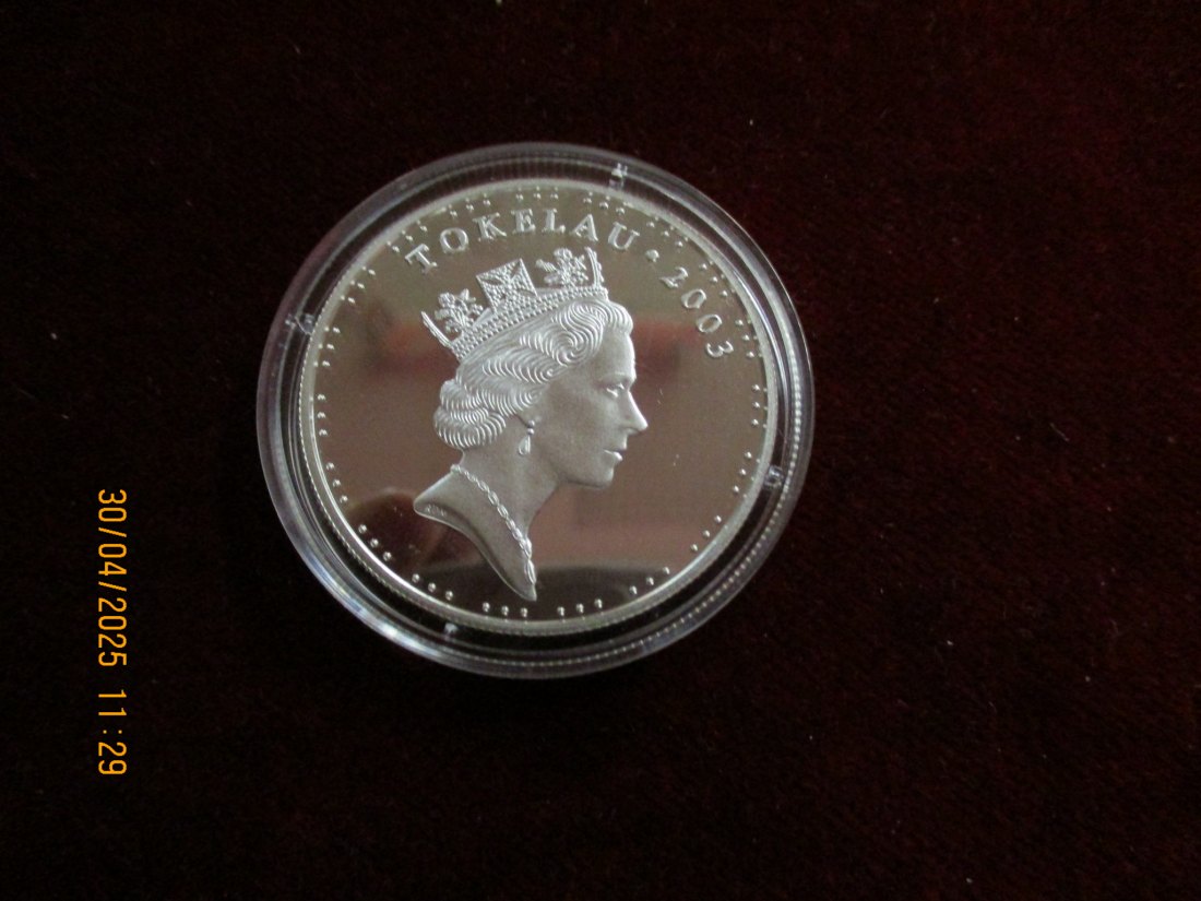  Münze: 5 Lima Tala Tokelau 2003 Wildlife ca. 26,27g fein /1101211 - 2   
