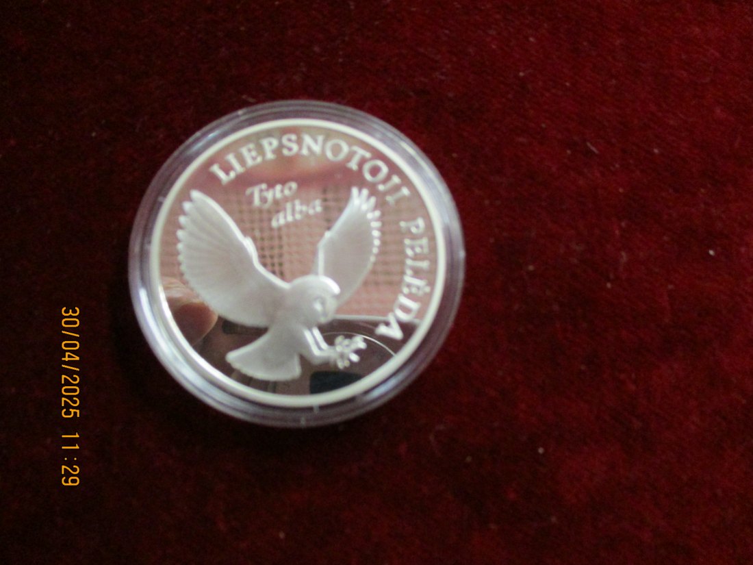  Münze: 5 Litai Lietuva 2002 Tiermotiv ca. 26,27g fein /1101211 - 2   