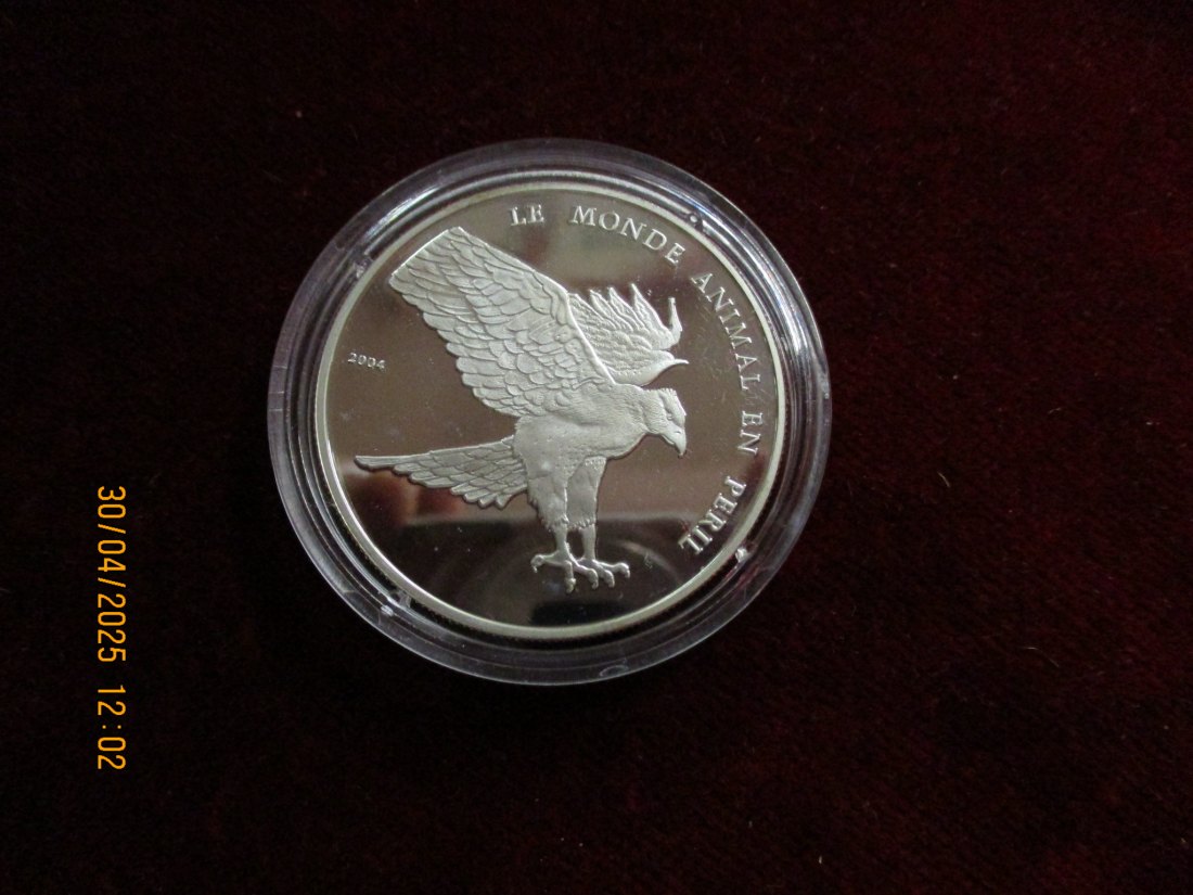  Münze 1000 Francs Togolaise 2004 Tiermotiv ca. 18,5g fein /1101211 - 2   