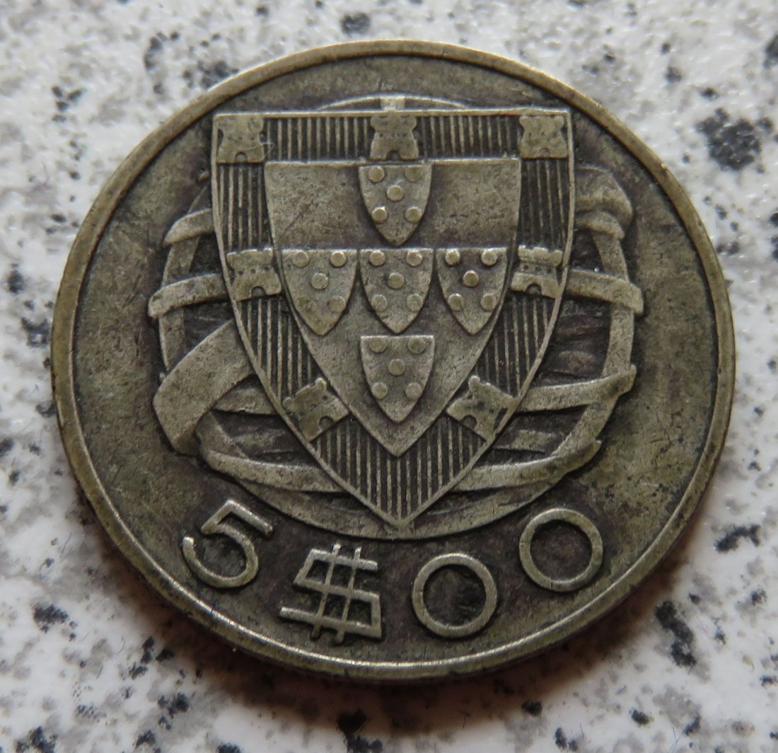 Portugal 5 Escudos 1933   