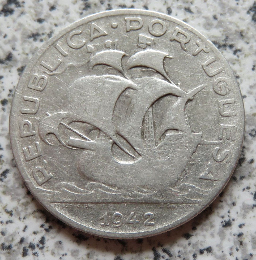  Portugal 5 Escudos 1942, Belegstück   
