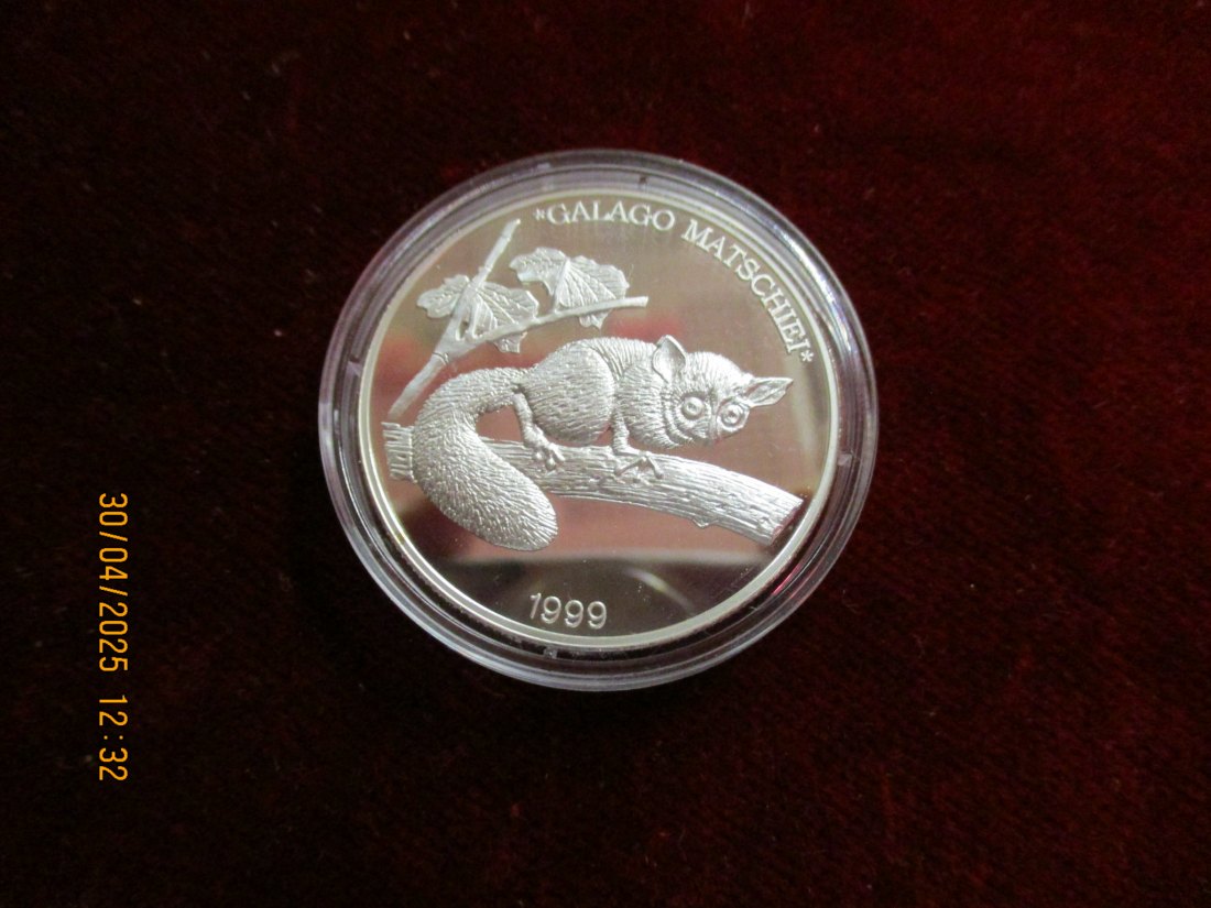  Münze: 500 Shillings Uganda 1999 Tiermotiv ca. 18,5g fein /1101211 - 2   