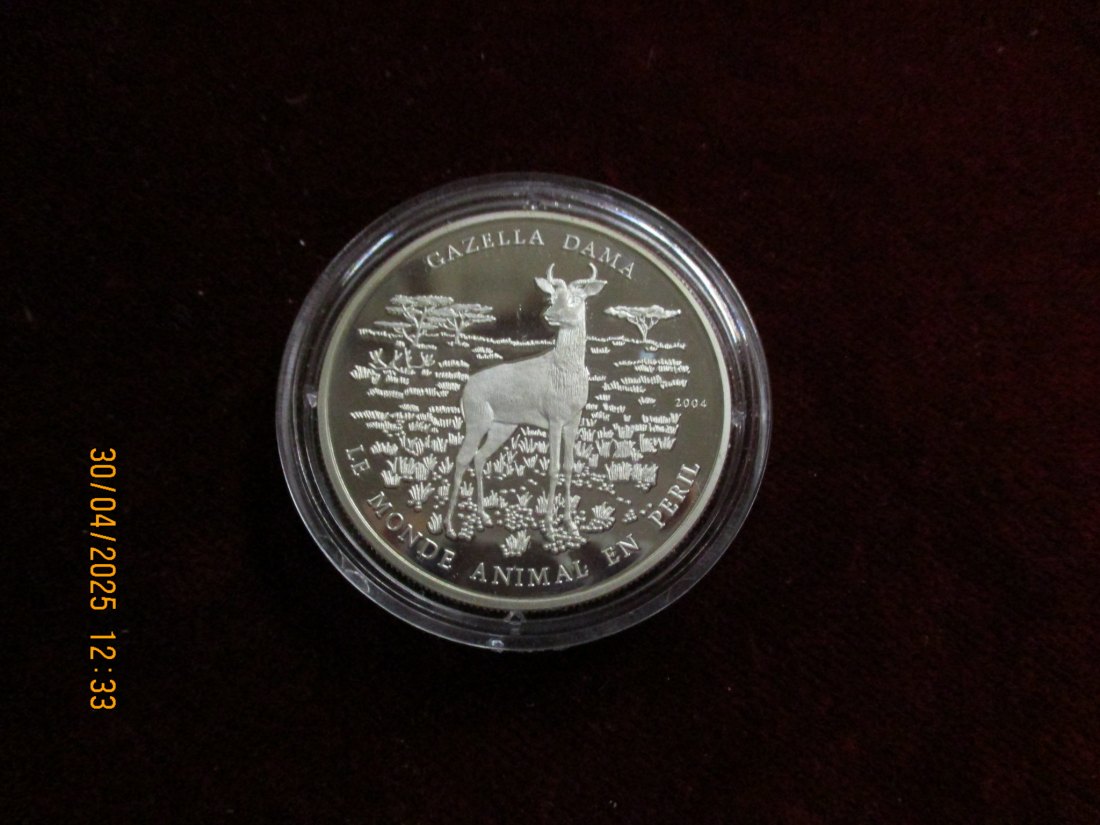  Münze: 1000 Francs Benin 2004 Tiermotiv ca. 18,5g fein /1101211 - 2   