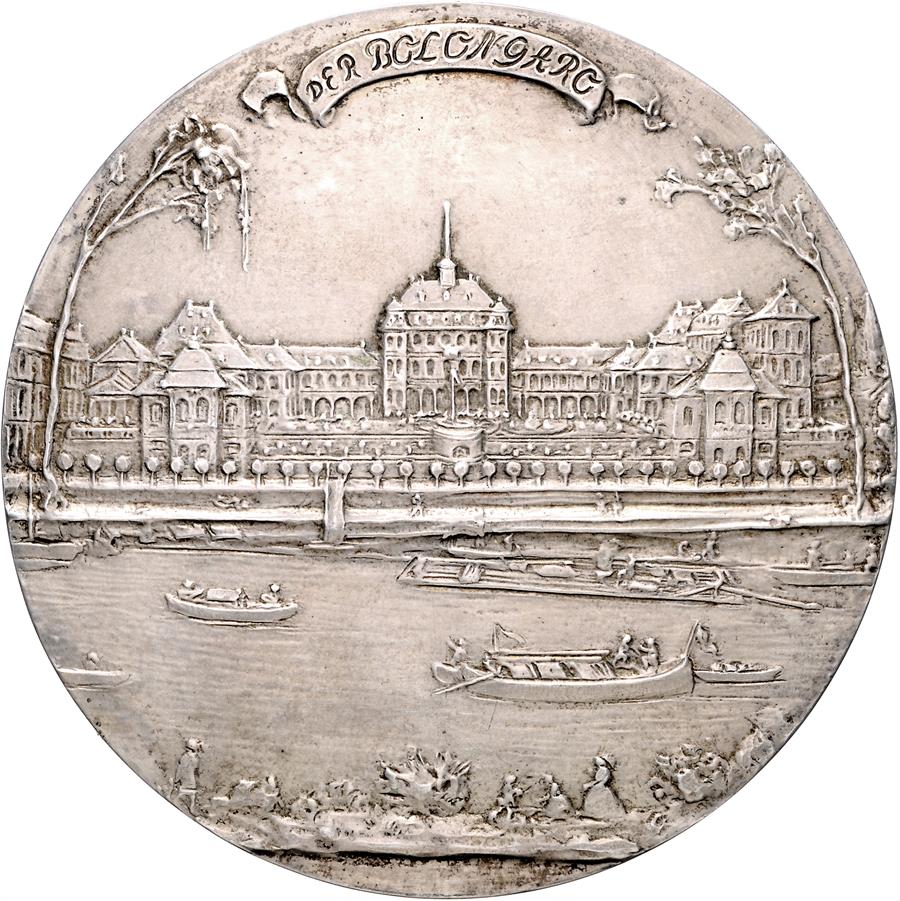  Frankfurt, Stadt. Silbergussmedaille (aus zwei Teilen zusammengefügt) 1911 von Eduard Staniek, auf d   