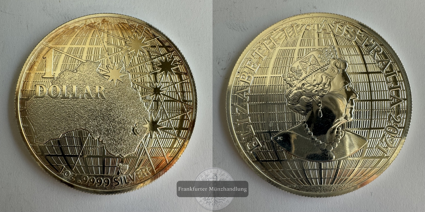  Australien 1 Dollar 2021 Beneath the Southern Skies FM-Frankfurt KM#4119 Feinsilber: 31.1g   
