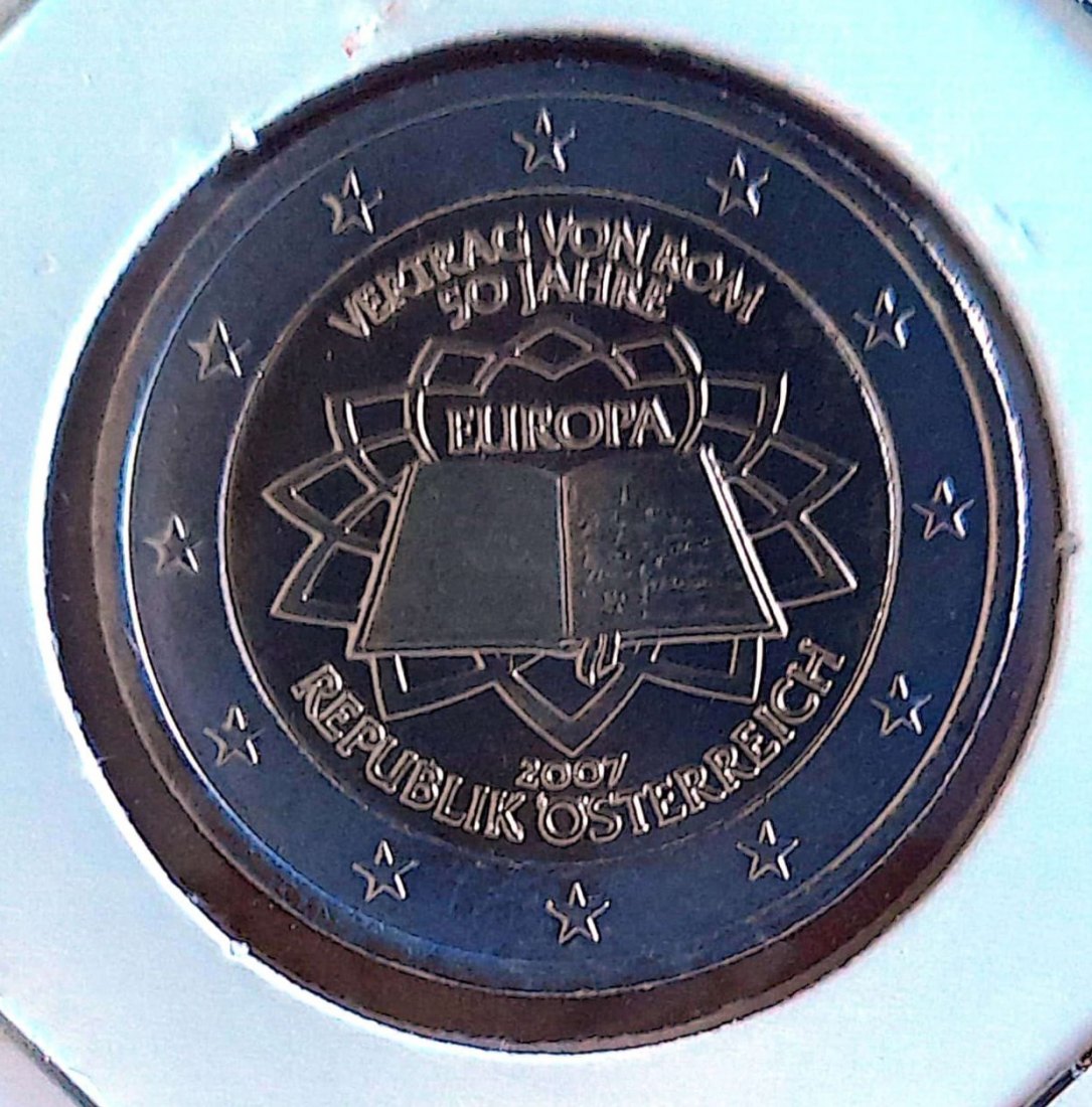 Österreich 2 Euro Münze 50 Jahre Römische Verträge 2007
