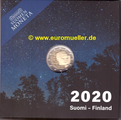 Finnland 2 Euro Gedenkmünze 2020...Väinö Linna...PP in Box   