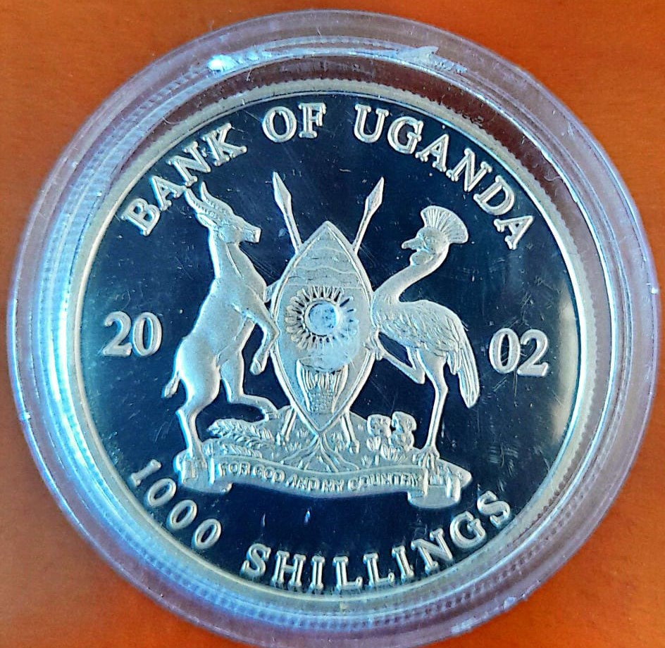 Uganda 1000 Schilling Münze 2002 Fußball