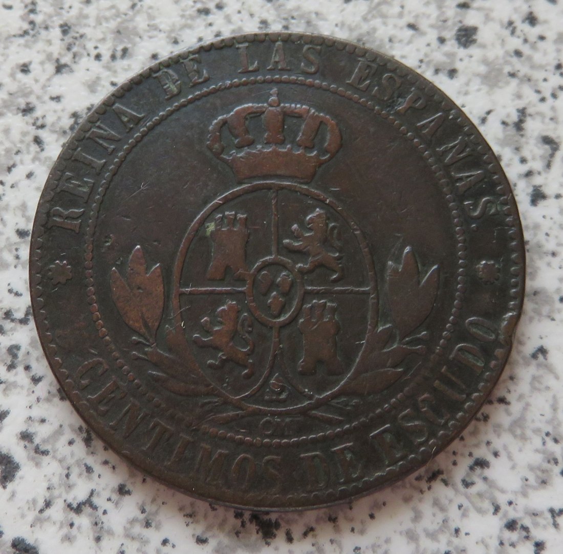  Spanien 5 Centimos 1867   