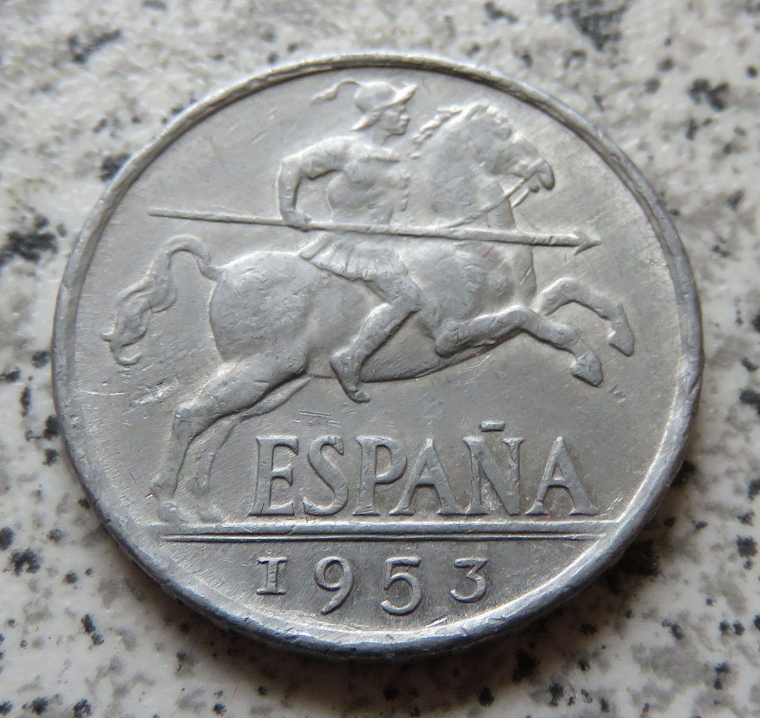  Spanien 10 Centimos 1953   