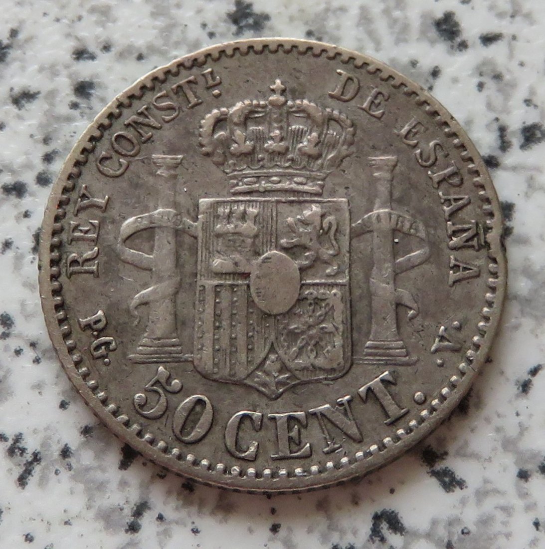 Spanien 50 Centimos 1894   