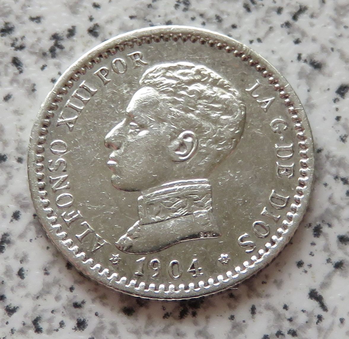  Spanien 50 Centimos 1904 SM V   