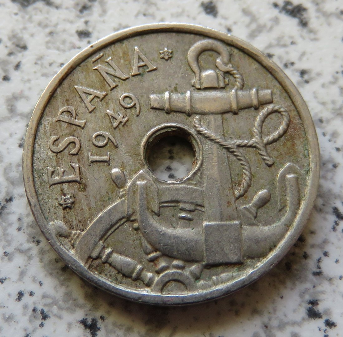  Spanien 50 Centimos 1949 Sternchen 52   