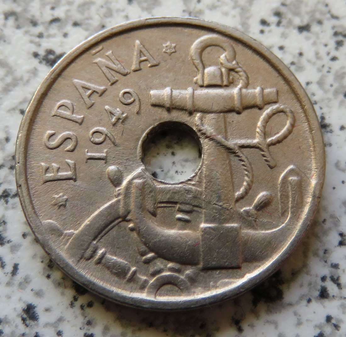  Spanien 50 Centimos 1949 Sternchen 56   