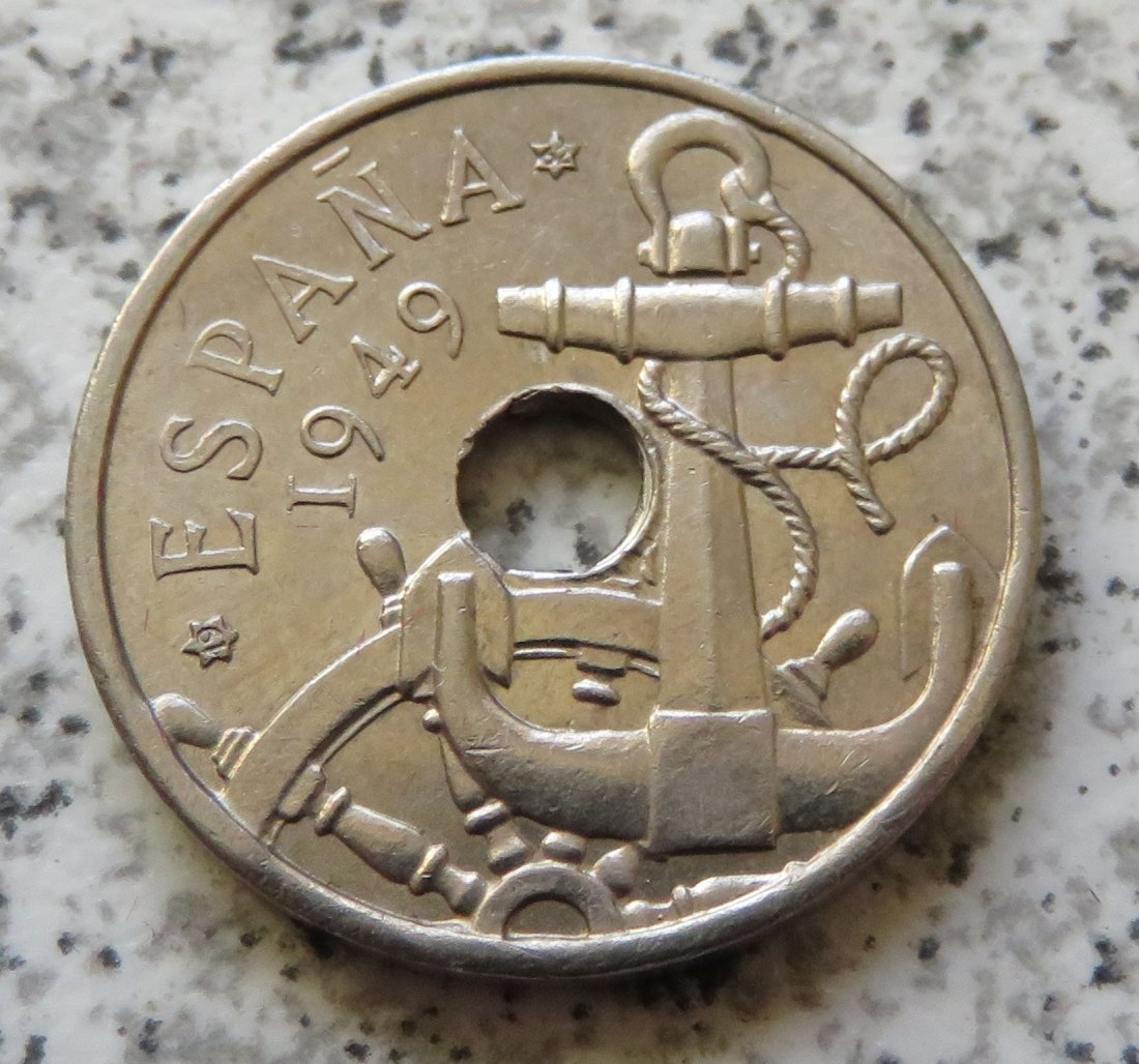  Spanien 50 Centimos 1949 Sternchen 62   