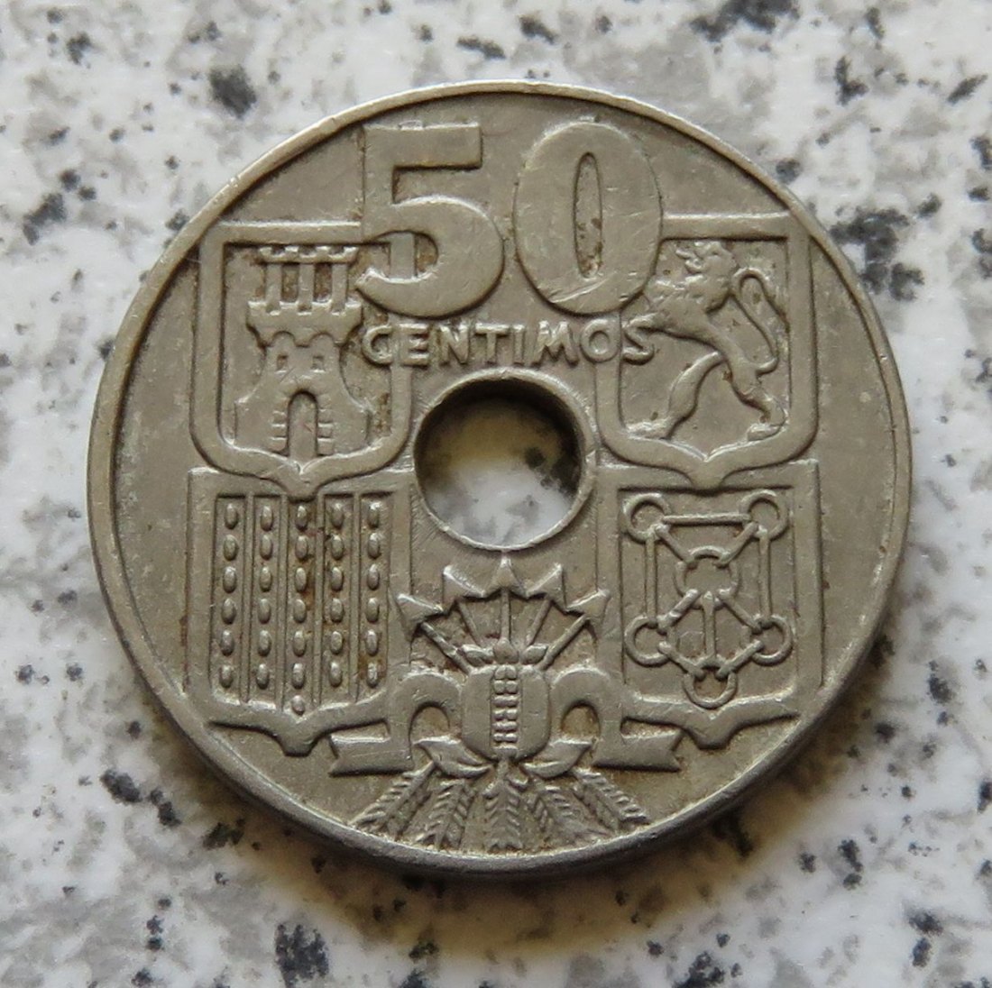  Spanien 50 Centimos 1949 Sternchen 63   