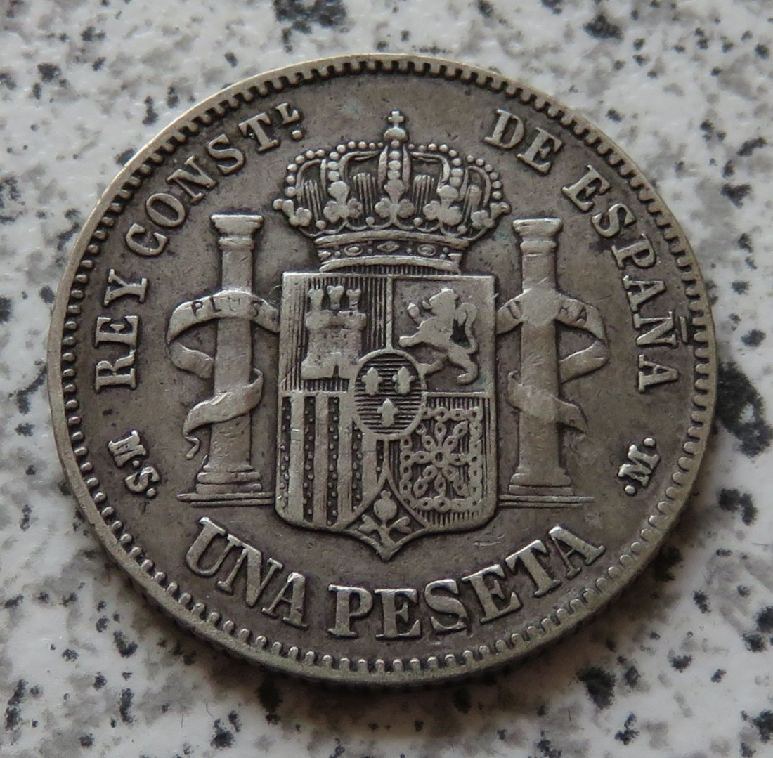  Spanien 1 Peseta 1883   