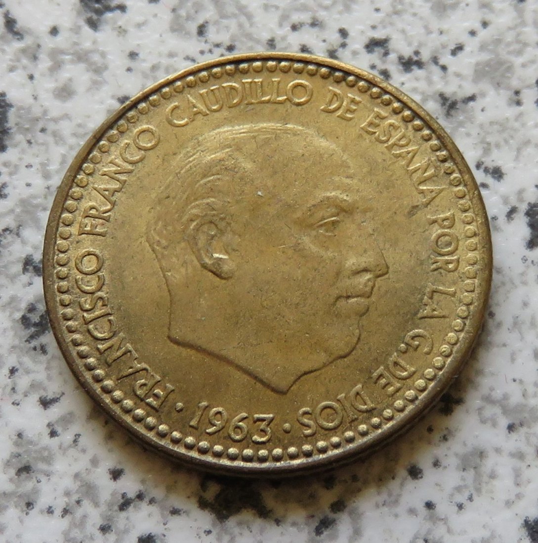  Spanien 1 Peseta 1963 Sternchen 1963   