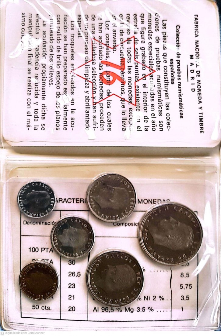 Spanien - Numismatischer Test 1976