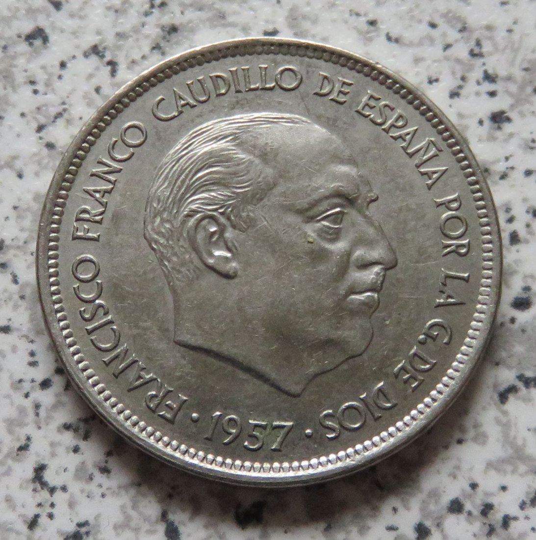  Spanien 25 Pesetas 1957, Sternchen 74   