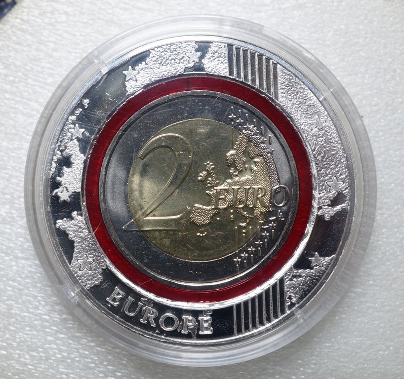  2 Euro Polymerring -Gedenkausgabe, Monaco -Europa 2017   
