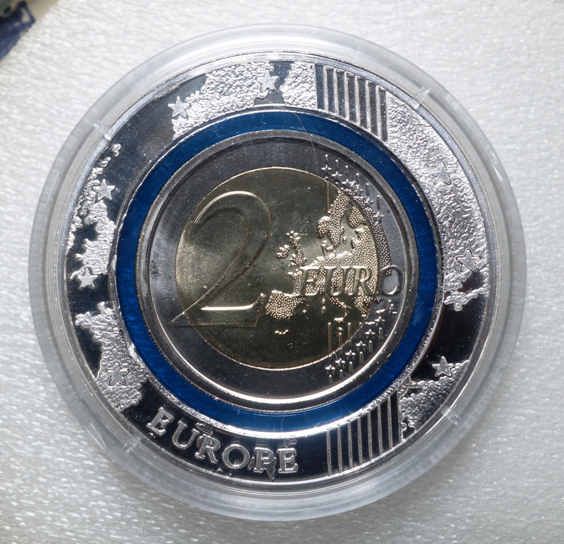  2 Euro Polymerring -Gedenkausgabe, San Marino -Europa 2017   