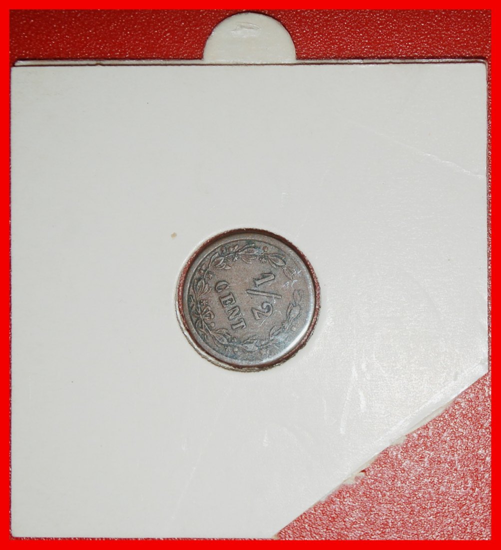  Ⰶ RAMPANT LION (1878-1901): NETHERLANDS ★1/2 CENT 1885 WILLIAM III 1849-1890★LOW START ★ NO RESERVE!   