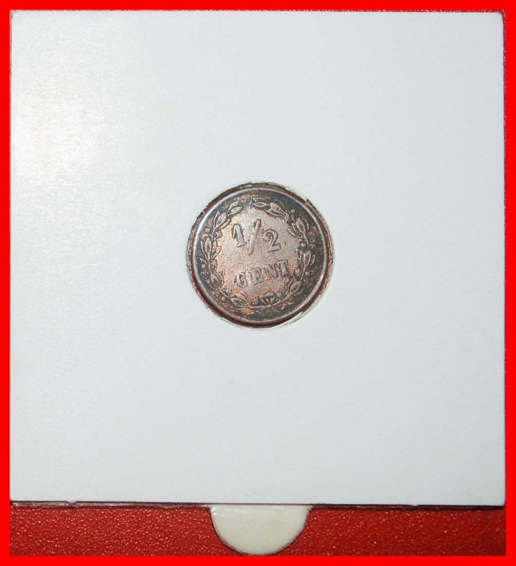  Ⰶ RAMPANT LION (1878-1901): NETHERLANDS★1/2 CENT 1894 WILHELMINA (1890-1948)★LOW START ★ NO RESERVE!   