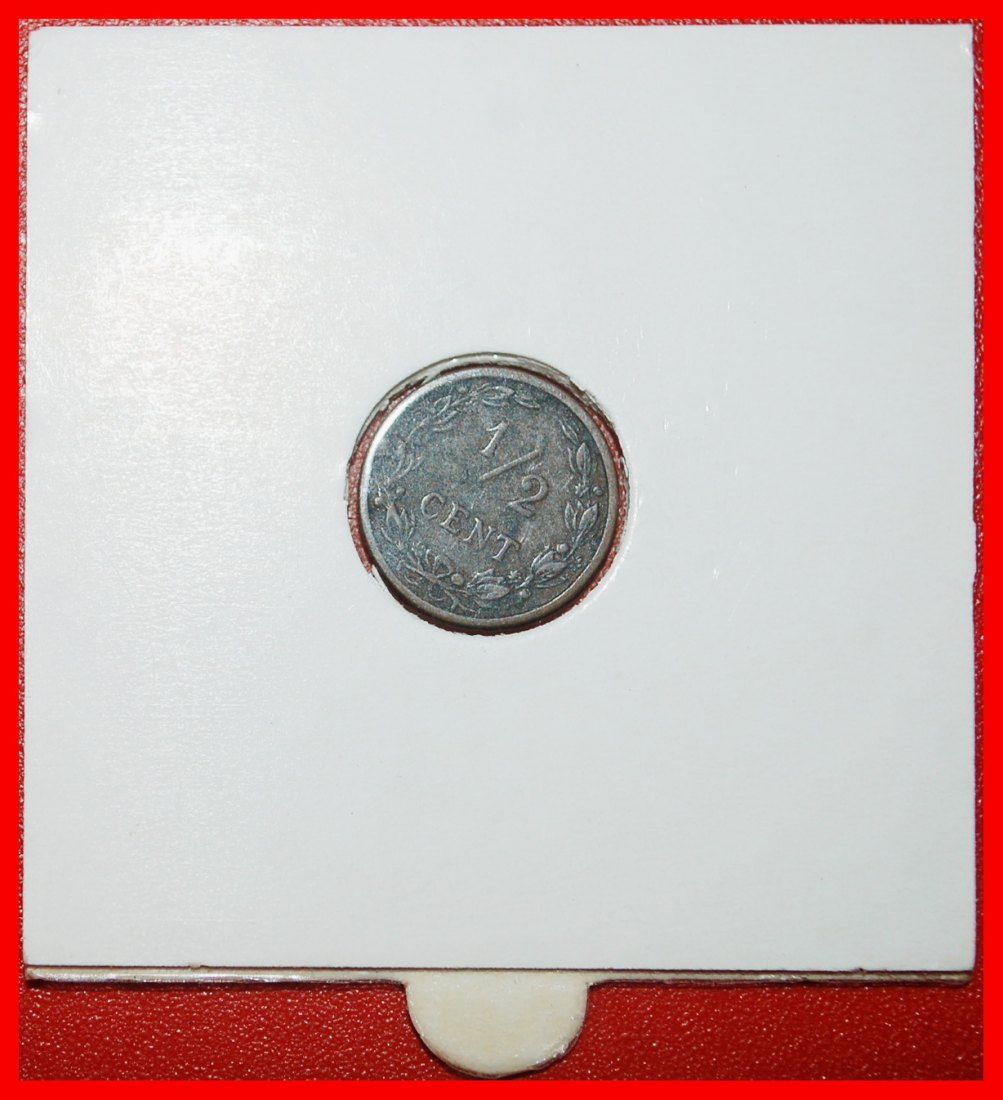  Ⰶ RAMPANT LION (1903-1906): NETHERLANDS★1/2 CENT 1906 WILHELMINA (1890-1948)★LOW START ★ NO RESERVE!   