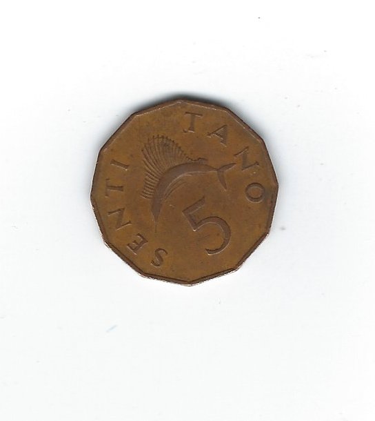  Tansania 5 Senti 1966   