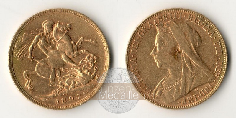 Grossbritannien  Sovereign MM-Frankfurt Feingold: 7,32g Victoria Jubilee Coinage 1837-1901 1897 