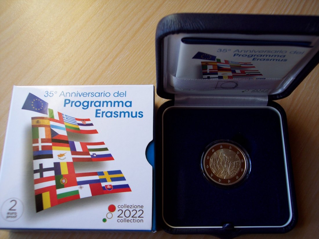 Italien 2 Euro Gedenkmünze 2022...Erasmus...PP   
