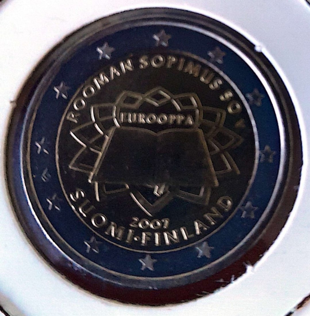 Finnische 2-Euro-Münze 50. Jahrestag der Römischen Verträge 2007